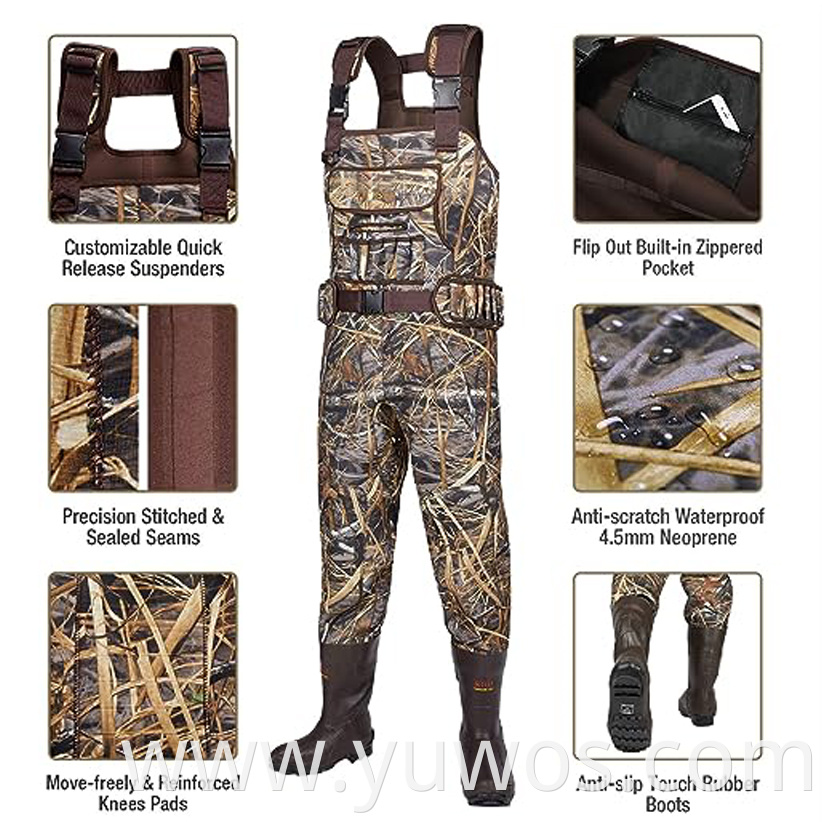 Hunting Waders Neoprene Chest Waders For Men With 800g Boots